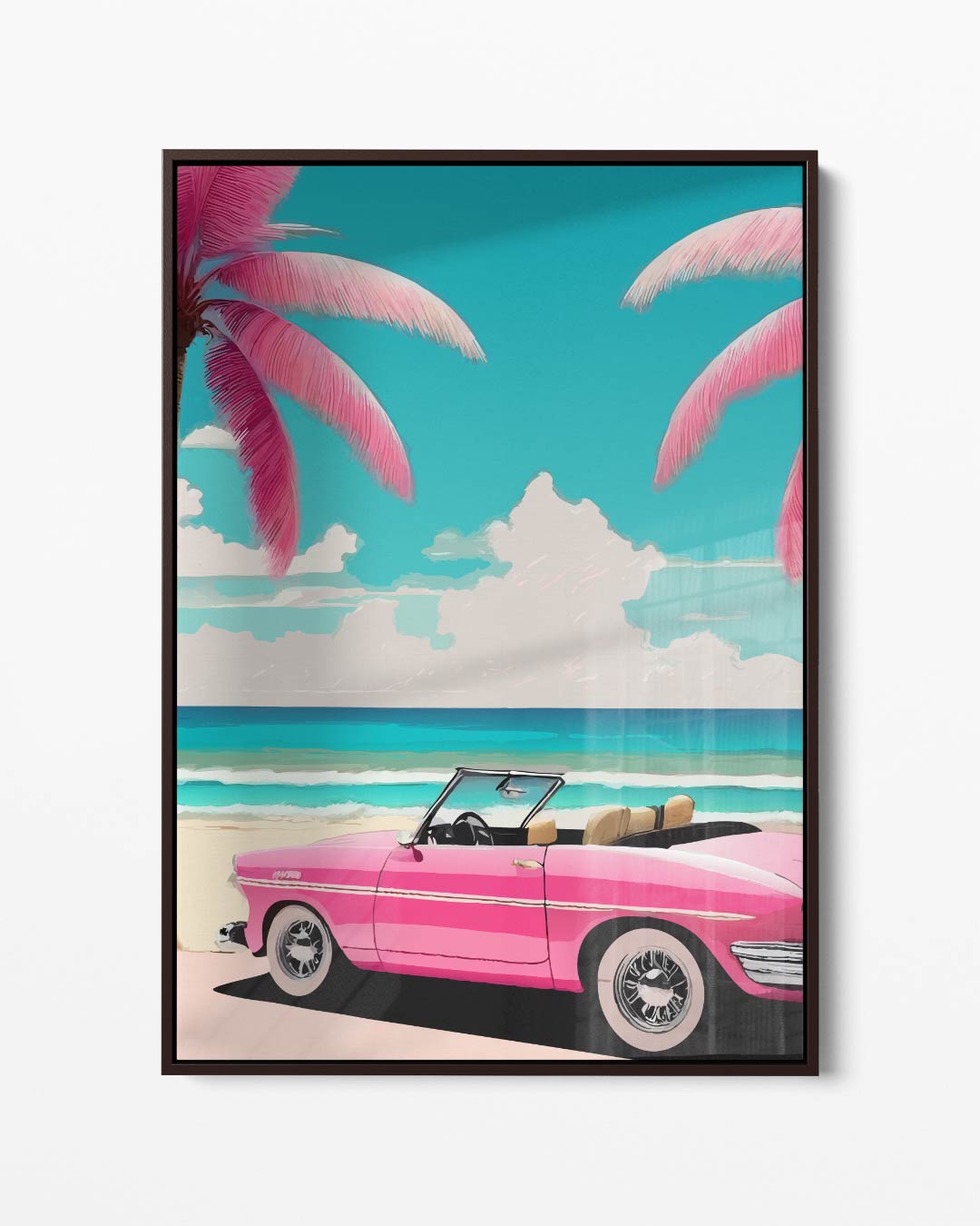 Retro Zomer Droom – portret kunstwerk als wanddecoratie