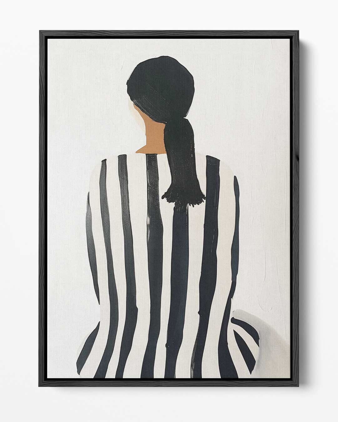 Strepen en Stille – portret kunstwerk als wanddecoratie
