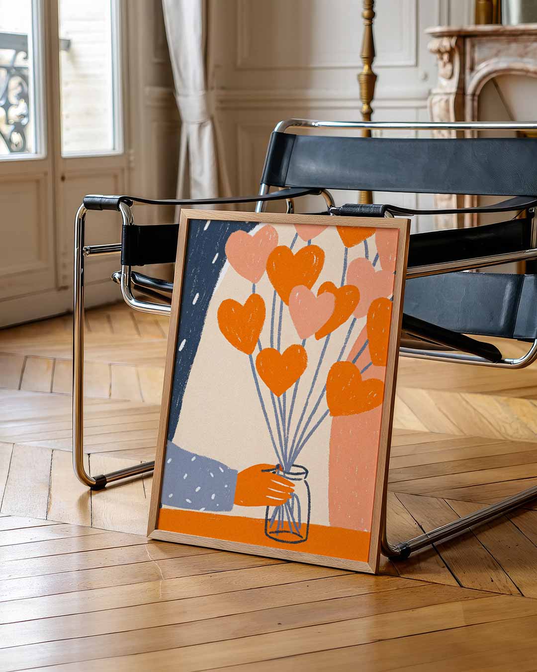 Liefdevolle Hartenbloemen – zomer portret poster, afbeelding 7