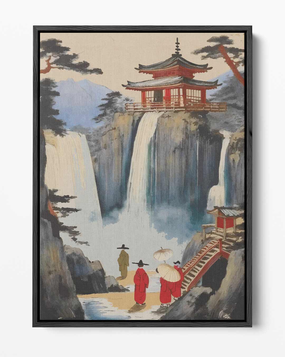 Mystieke Watervallen in Japan – portret kunstwerk als wanddecoratie