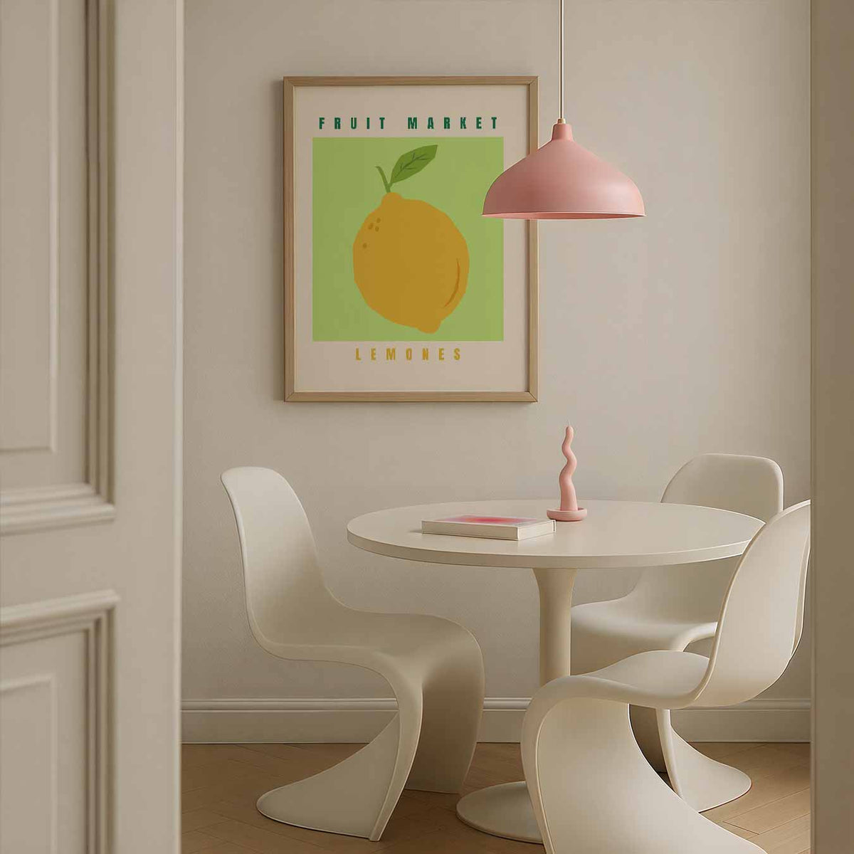 Zomerse Citroen – culinaire wandkunst als portret poster