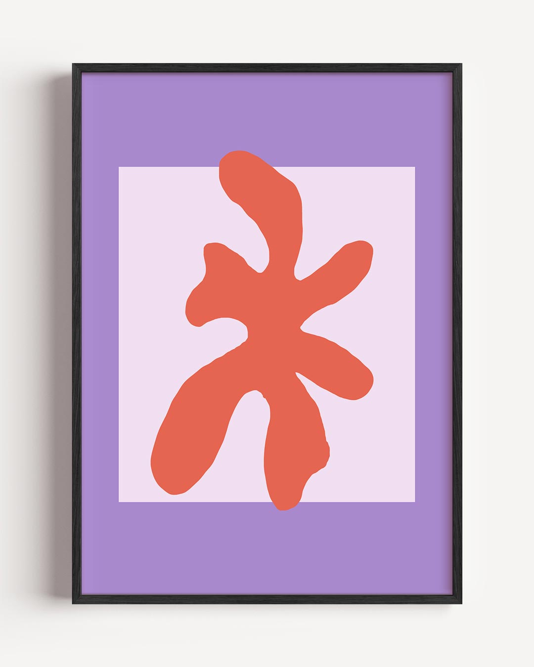 Vrolijke Abstracte Bloem – kleurrijke abstracte portret poster als wanddecoratie