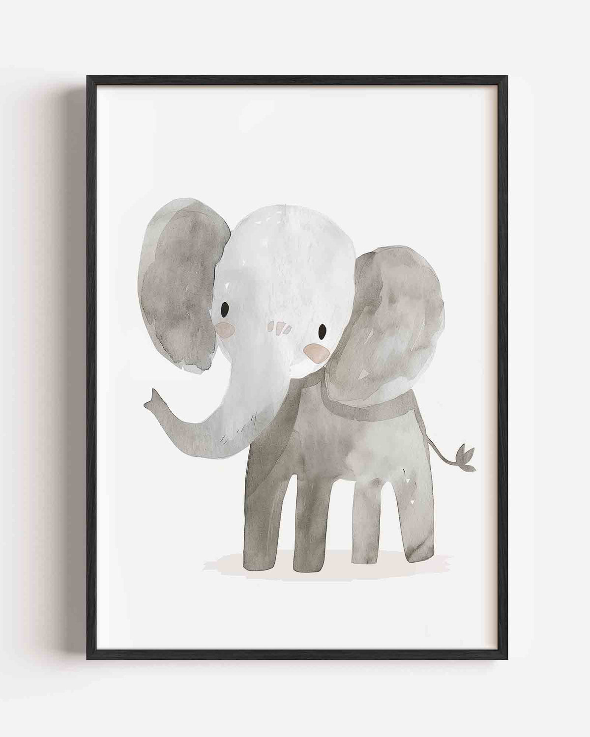 Schattige olifant – kids portret poster als wanddecoratie