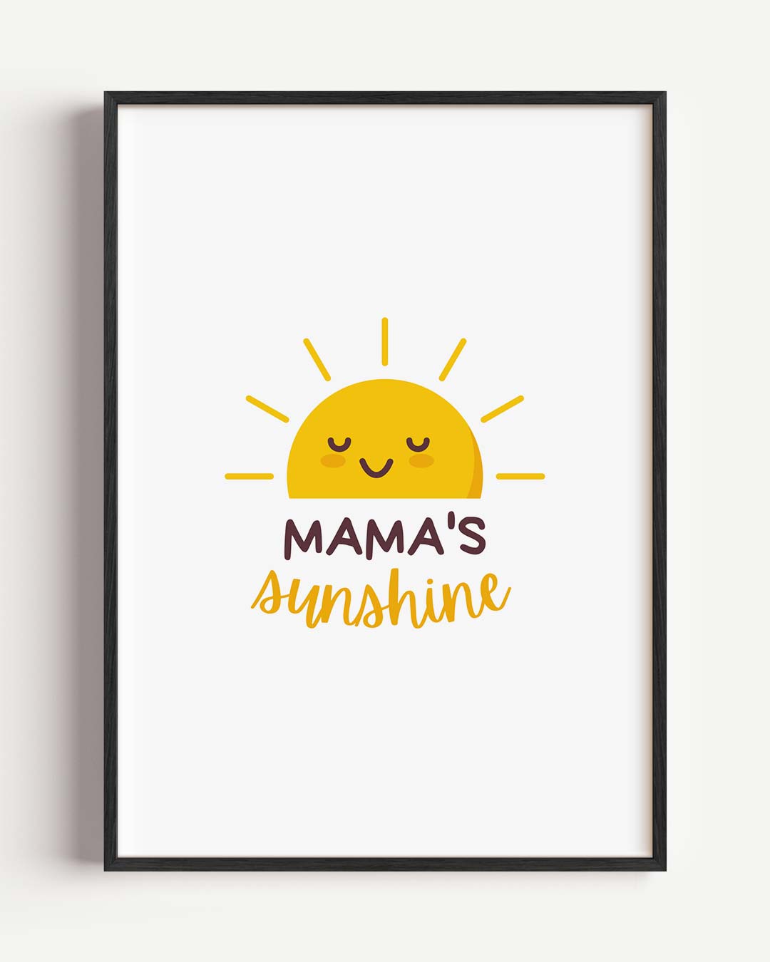 Mama's Sunshine – kids portret poster als wanddecoratie