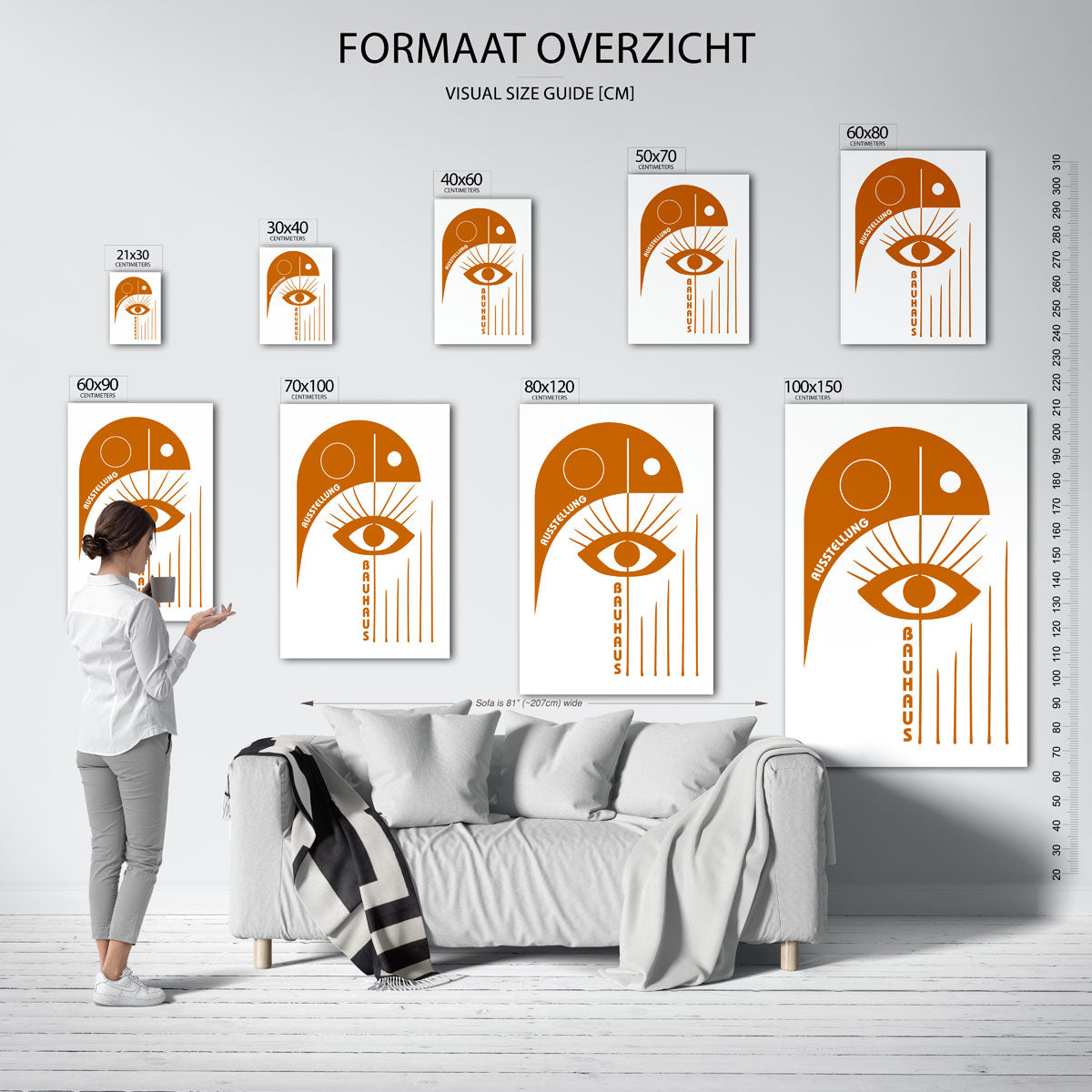 – geometrische poster in Bauhaus-stijl van WallArtistic