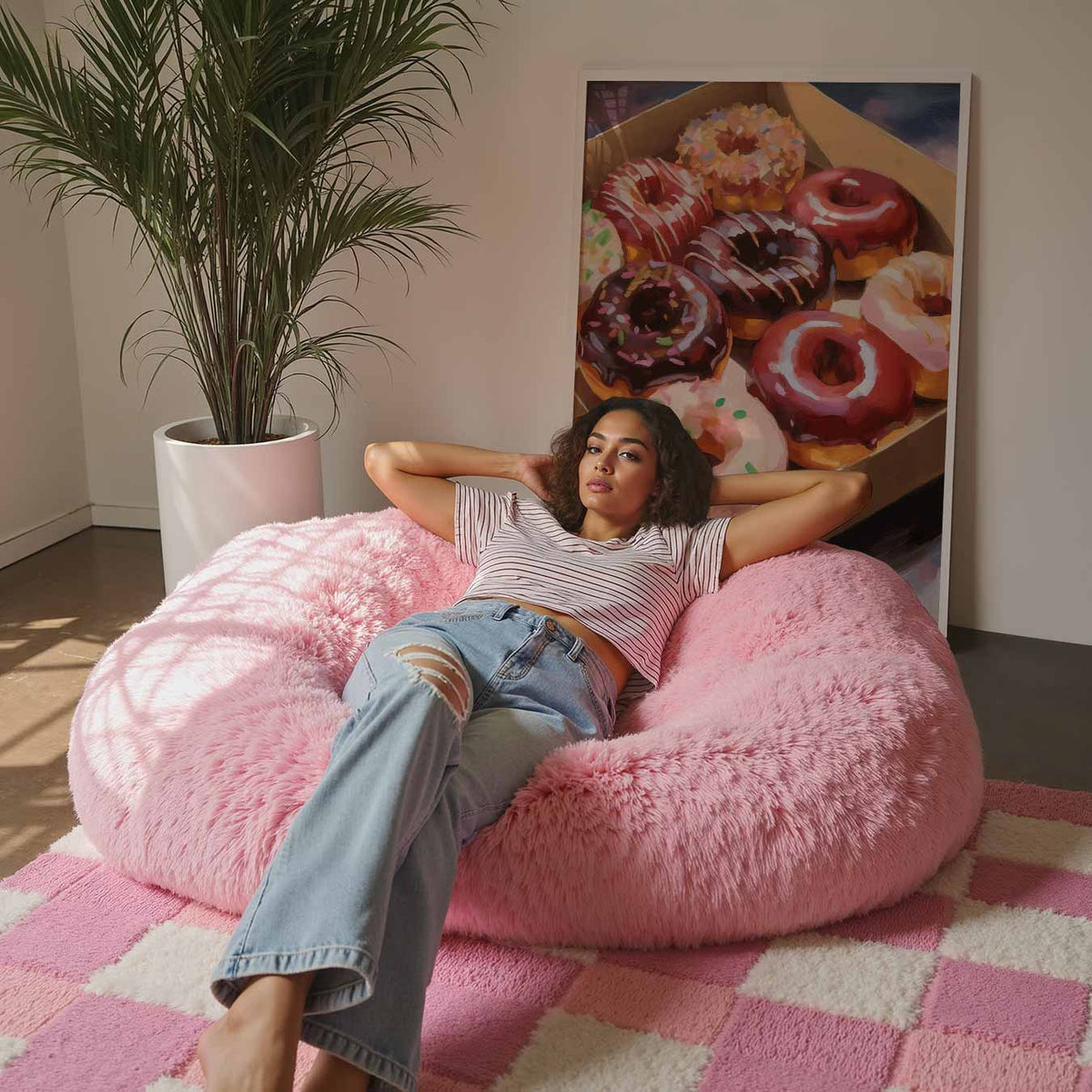 Kleurrijke Donut Delight – culinaire wandkunst als portret poster