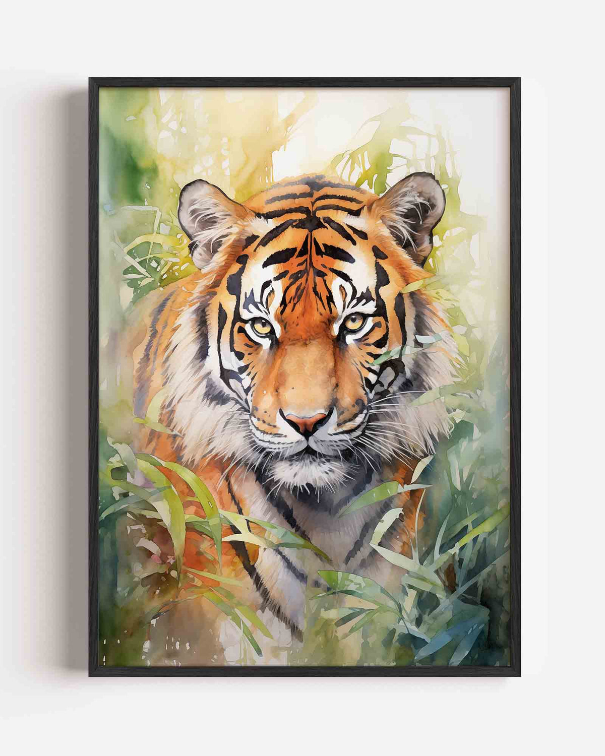 Tijger in jungle – jungle portret poster als wanddecoratie