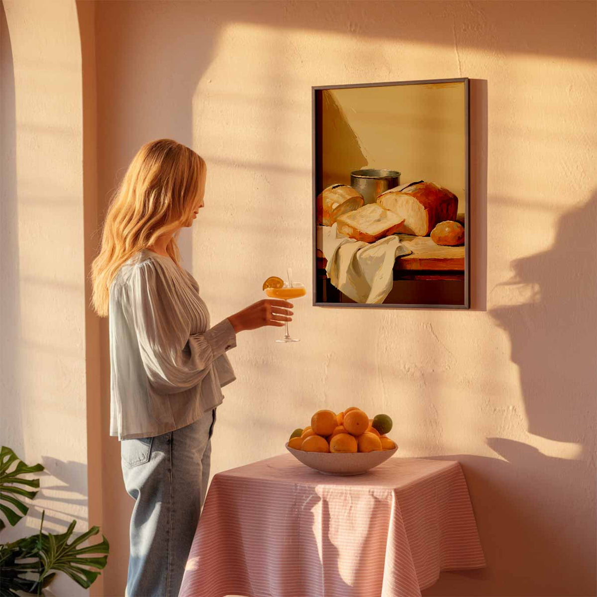 Rustieke Brood Stilleven – keuken poster als sfeervolle staande wanddecoratie