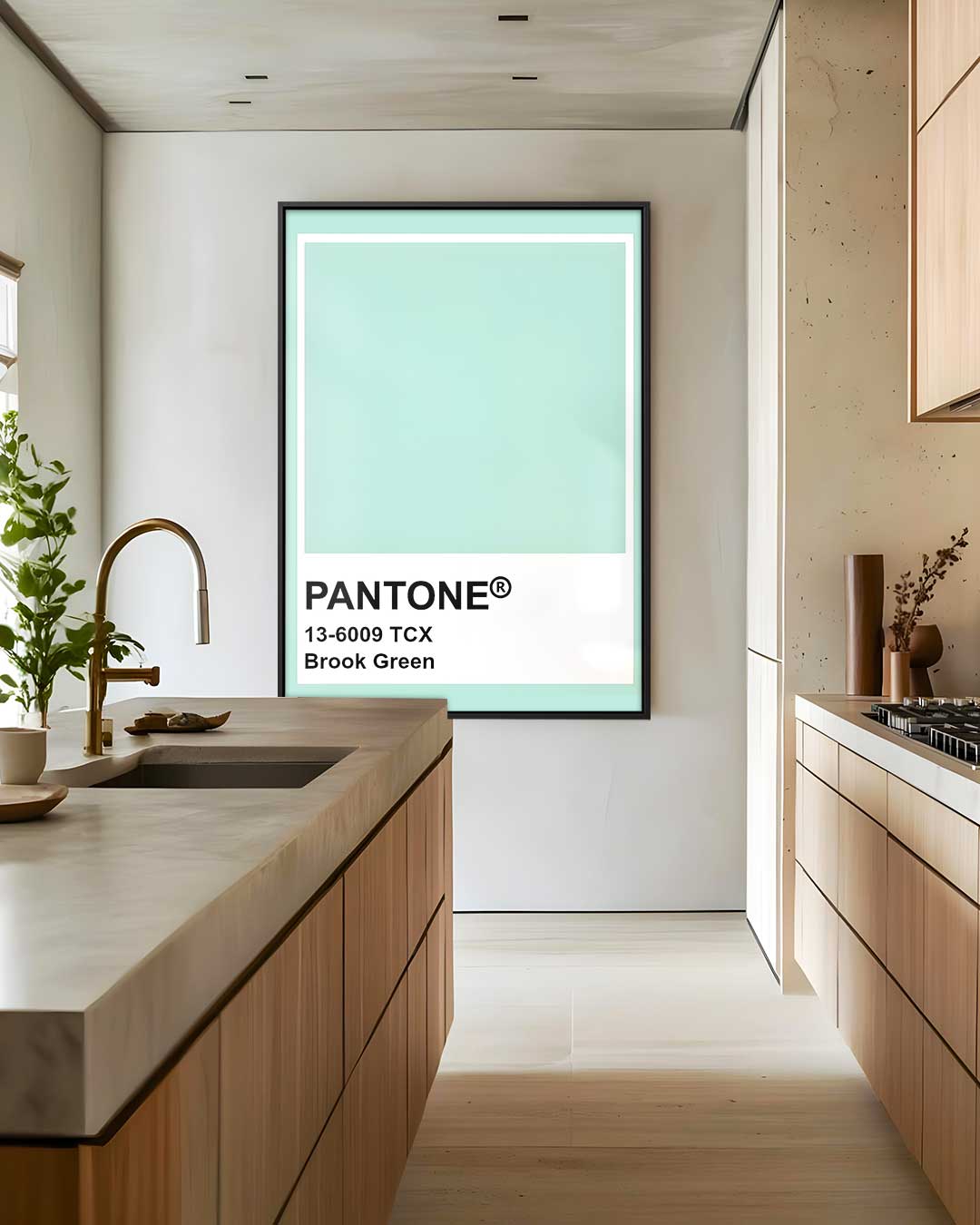 Frisse Bries Groen – staande wandkunst voor woonkamer of interieur