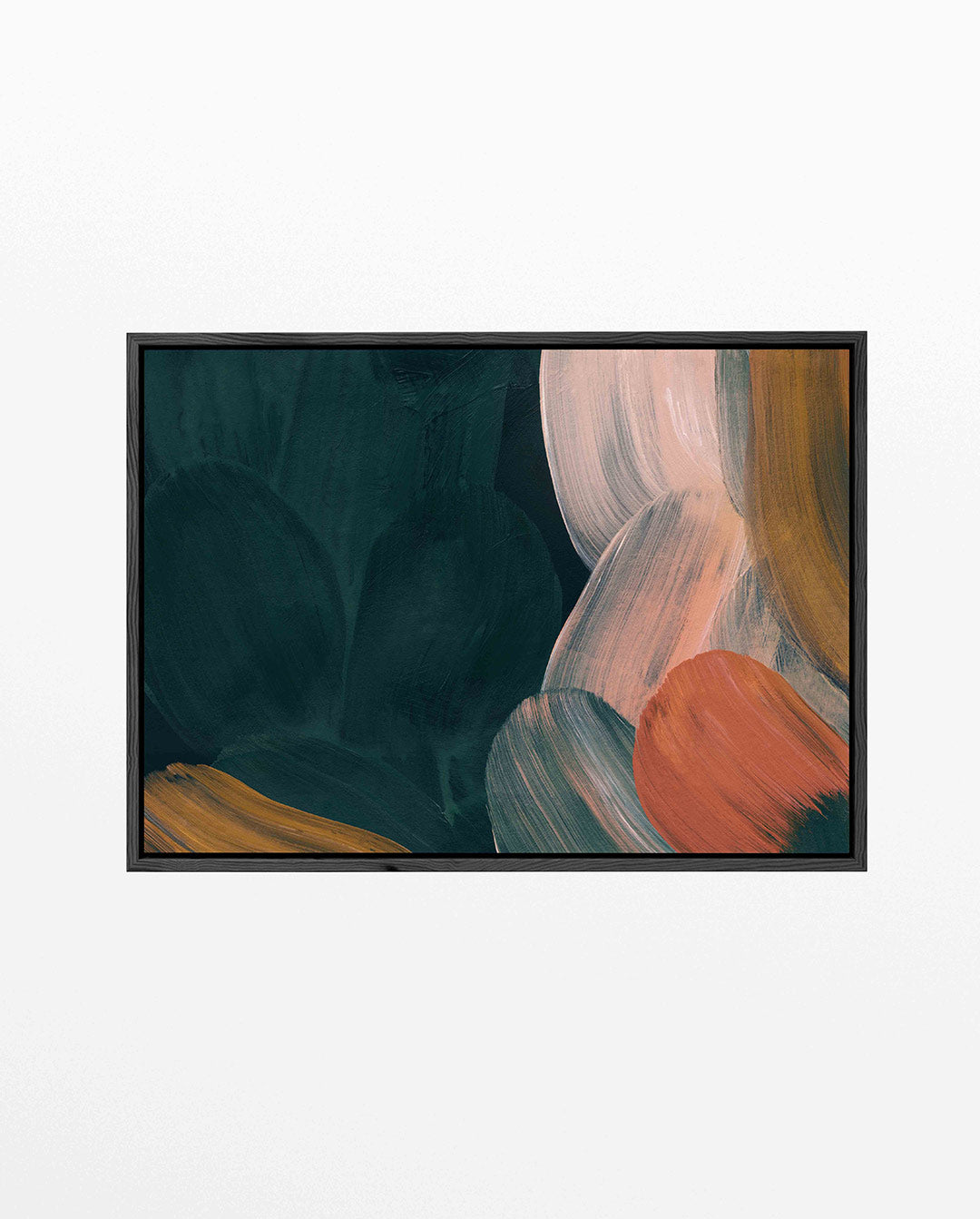 Organische kleurencompositie – Dynamische – liggend wanddecoratie kunstwerk