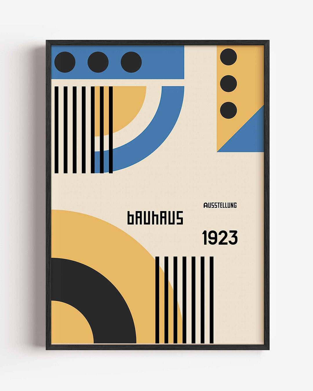 Vorm en kleur – staande Bauhaus poster als wanddecoratie