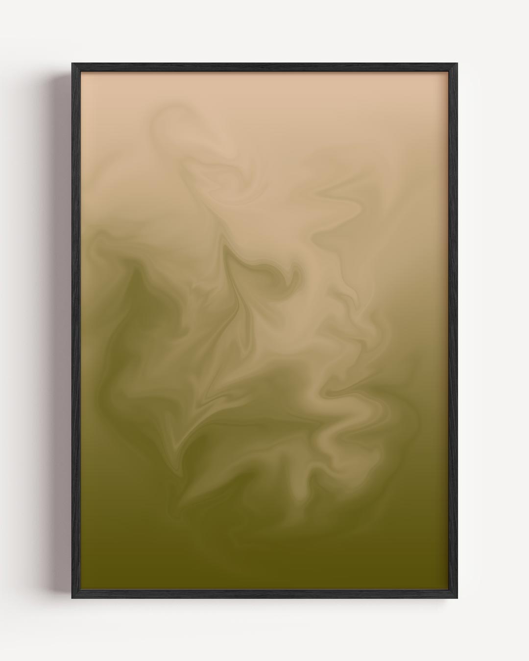 Dromerige Beige Wervelingen – kleurrijke abstracte portret poster als wanddecoratie