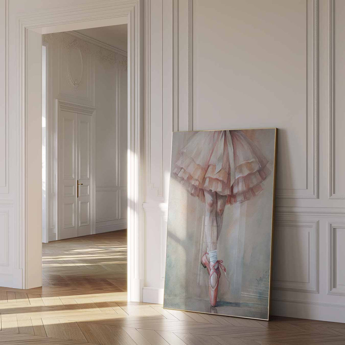 Elegante Balletschoonheid – paas poster als vrolijke staande wanddecoratie
