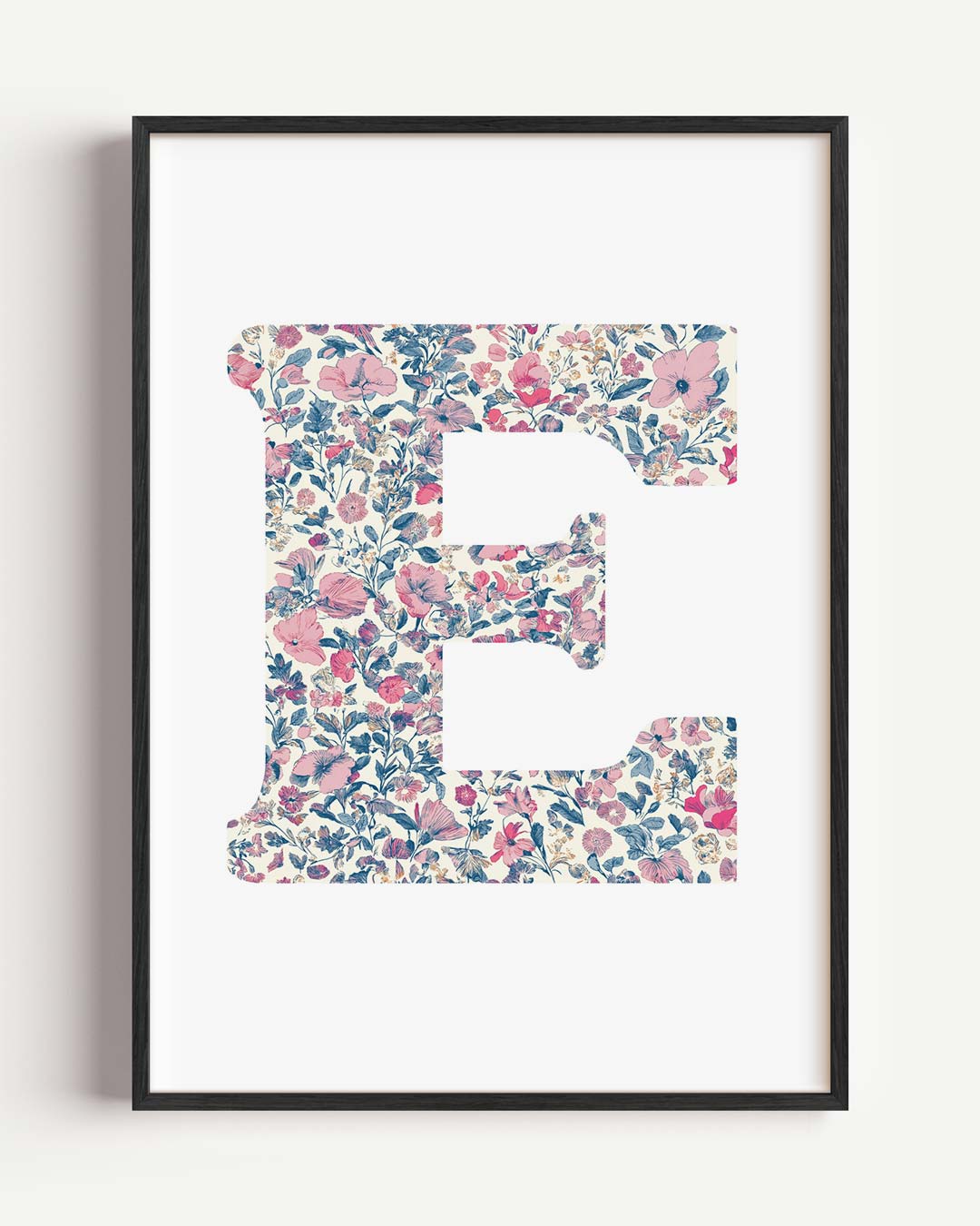Bloemen & Letters – kids portret poster als wanddecoratie