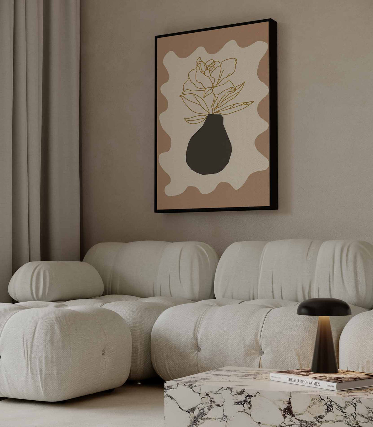 Moderne Bloem – canvas wanddecoratie in portret formaat