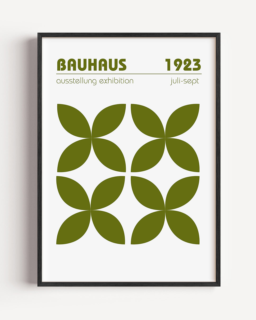 Vormen en vlinders – staande Bauhaus poster als wanddecoratie