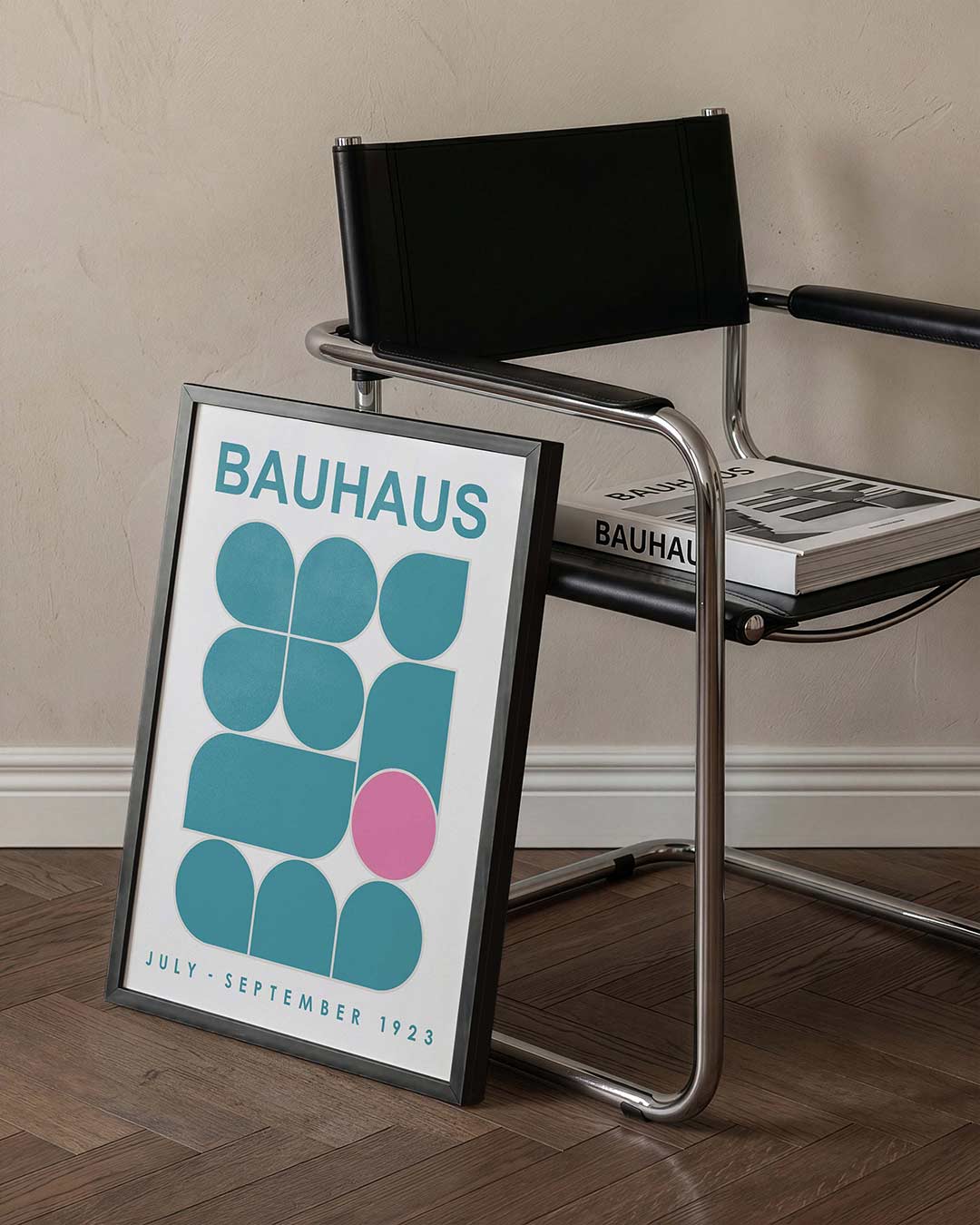 Vorm en kleur – staande Bauhaus poster voor aan de muur