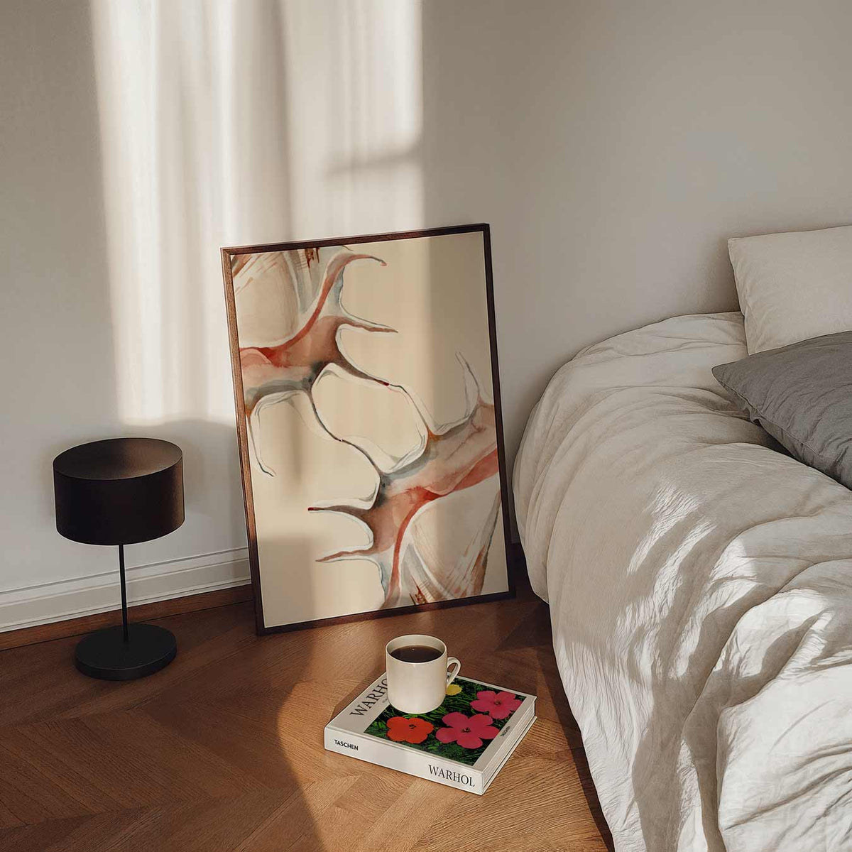 Beige Zeehorens – staande zeedieren wanddecoratie van WallArtistic