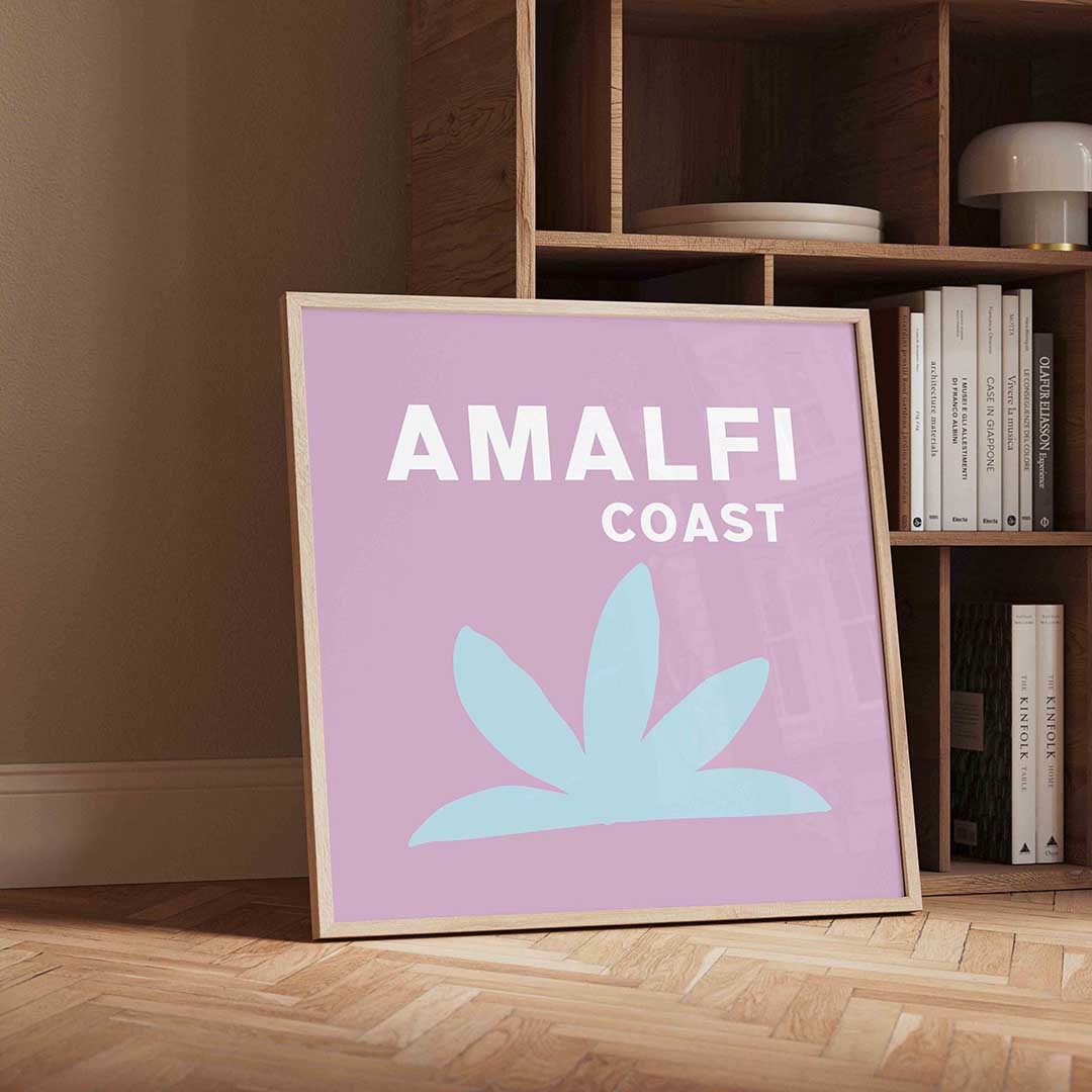 Amalfi coast – moderne wandkunst met kleur en vormen als poster