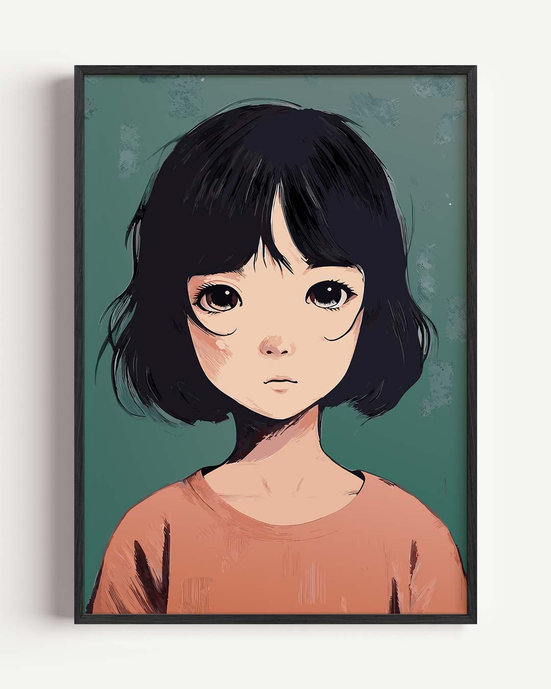Dromerige Anime Portretposter – Popart en Streetart portret poster als wanddecoratie