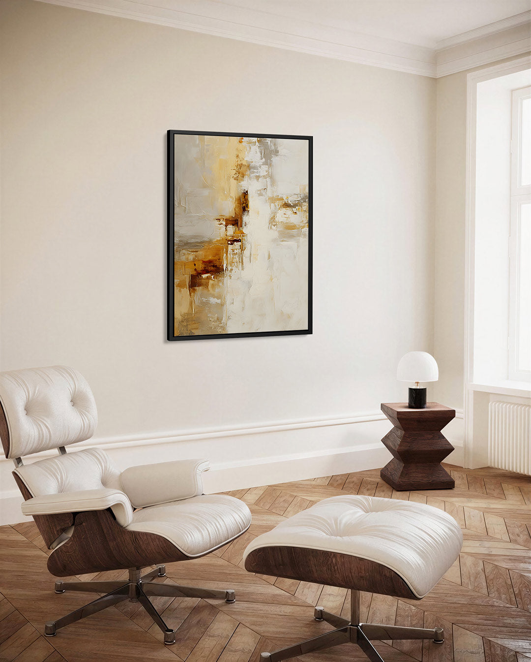 Warme kleurencompositie – staand wanddecoratie kunstwerk