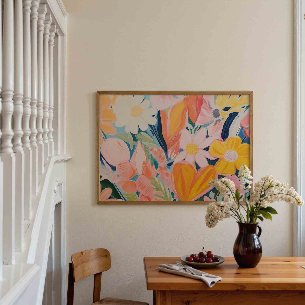 Bloemenpracht – botanische poster in liggend formaat