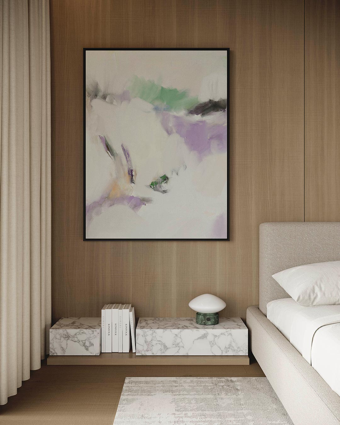 Zachte kleurencompositie – staand wanddecoratie kunstwerk