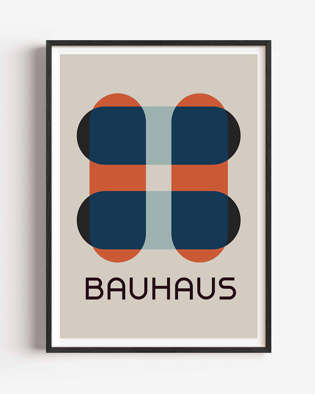Vorm en balans – staande Bauhaus poster als wanddecoratie