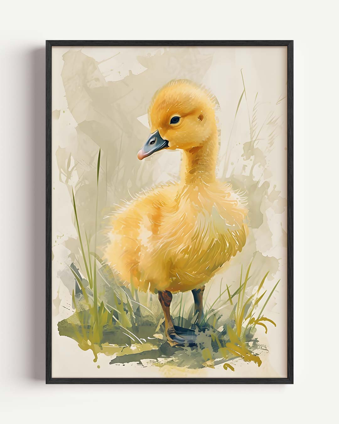 Schattige Eendekuiken Illustratie – kids portret poster als wanddecoratie