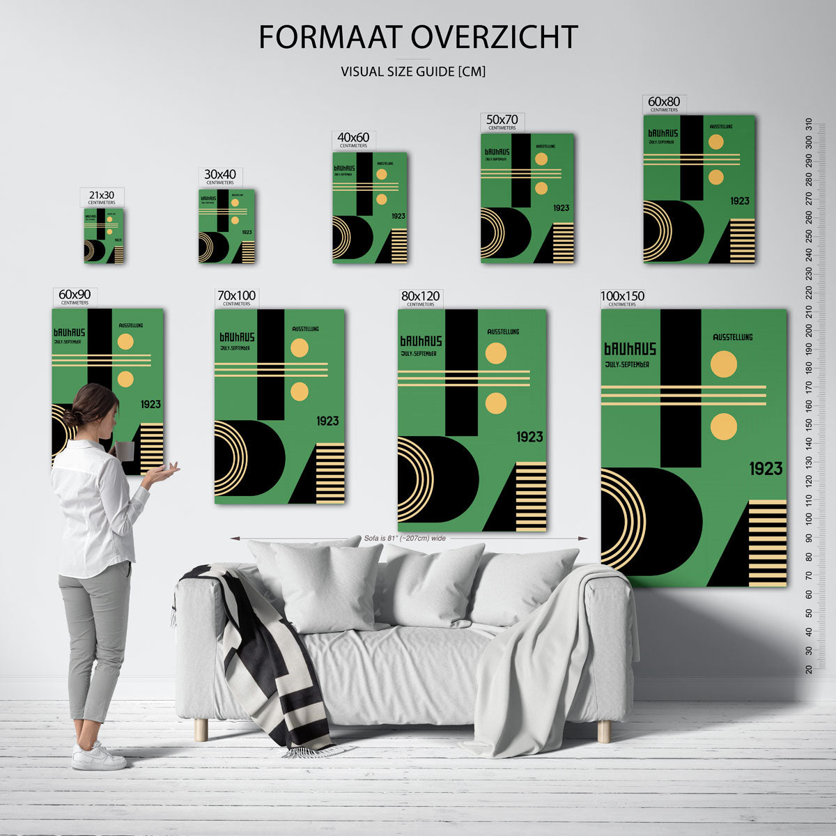 Vormen en lijnen – geometrische poster in Bauhaus-stijl van WallArtistic