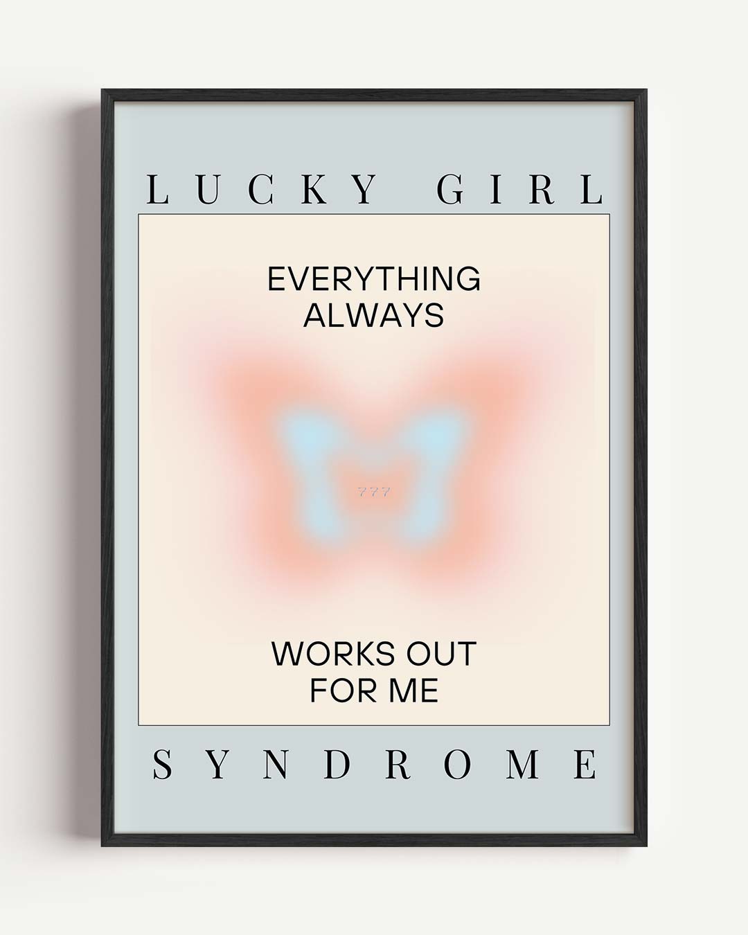 Lucky Girl Syndroom – mindful portret poster als wanddecoratie
