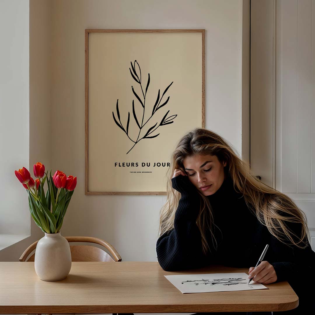 Botanische Elegantie – culinaire wandkunst als portret poster
