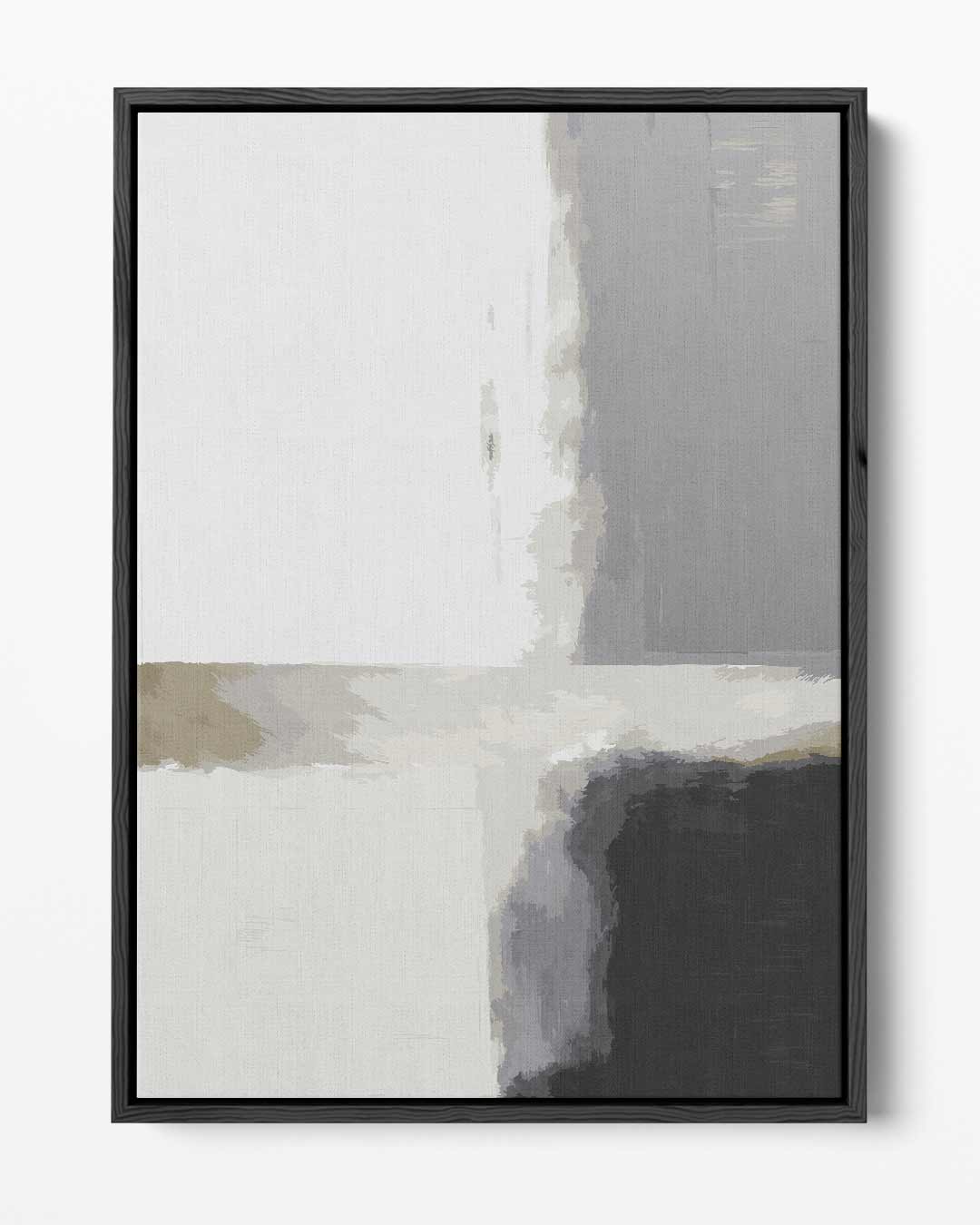 Moderne Abstractie in Grijs – portret kunstwerk als wanddecoratie