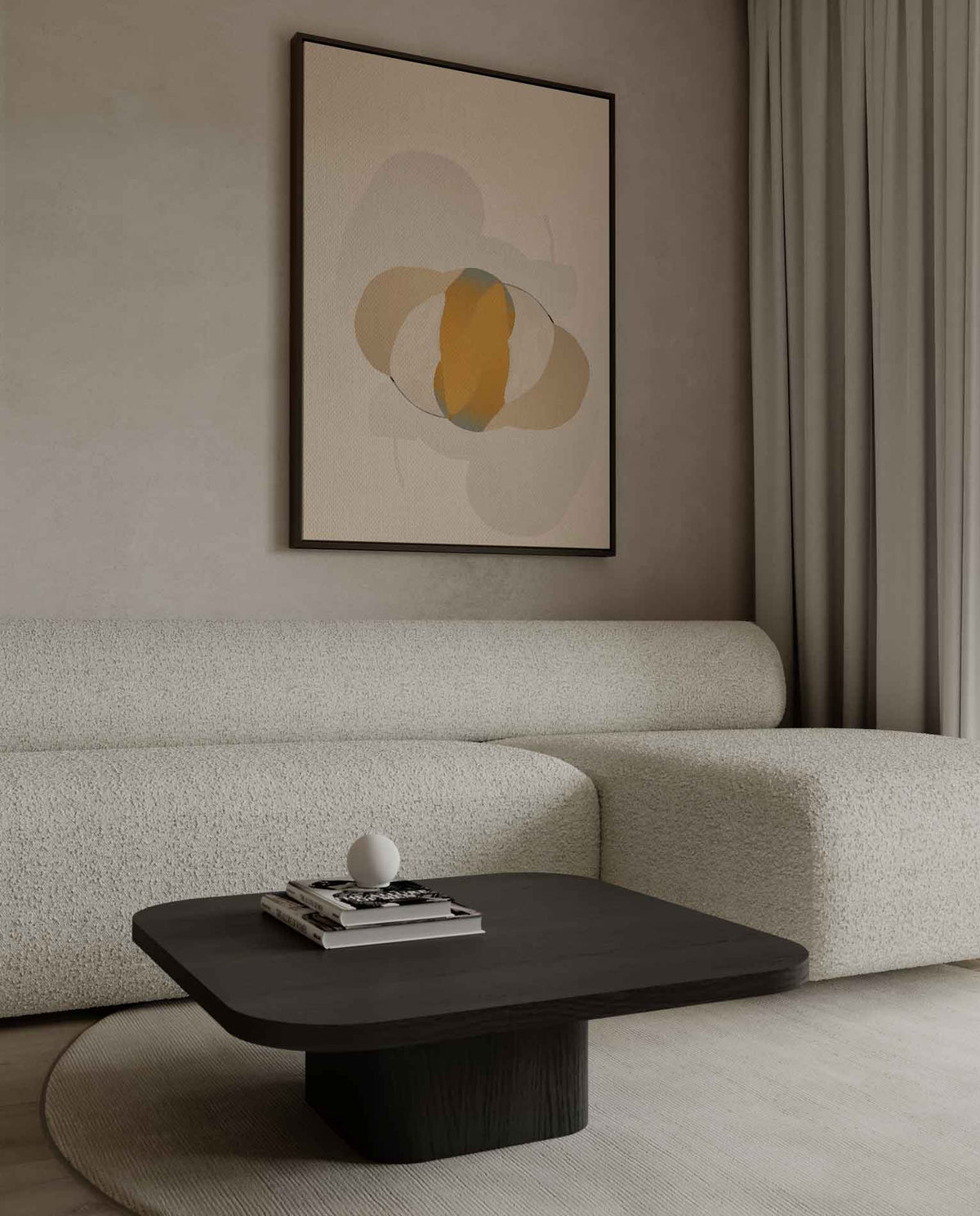 Abstracte Zonsopkomst – canvas kunstwerk als wanddecoratie