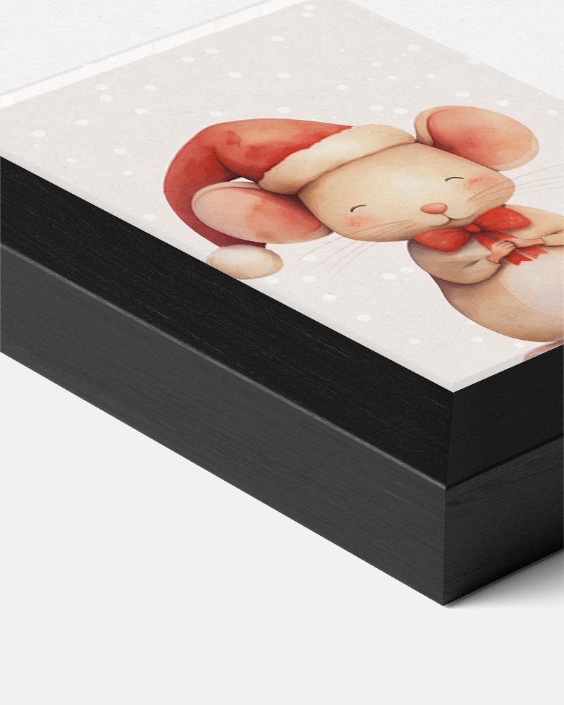 Schattige Kerstmuizenposter – kids portret poster, afbeelding 7