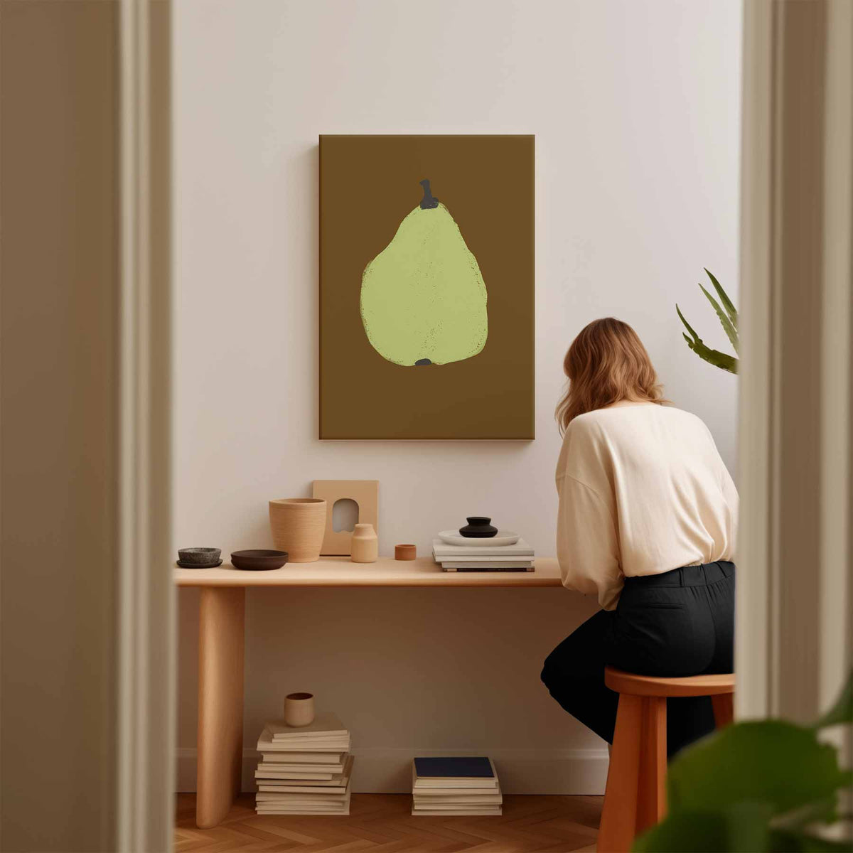 Abstracte Peer Illustratie – modern portret kunstwerk van WallArtistic