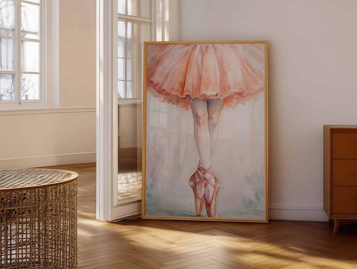 Elegante Ballerina – vrolijke paasillustratie als portret poster