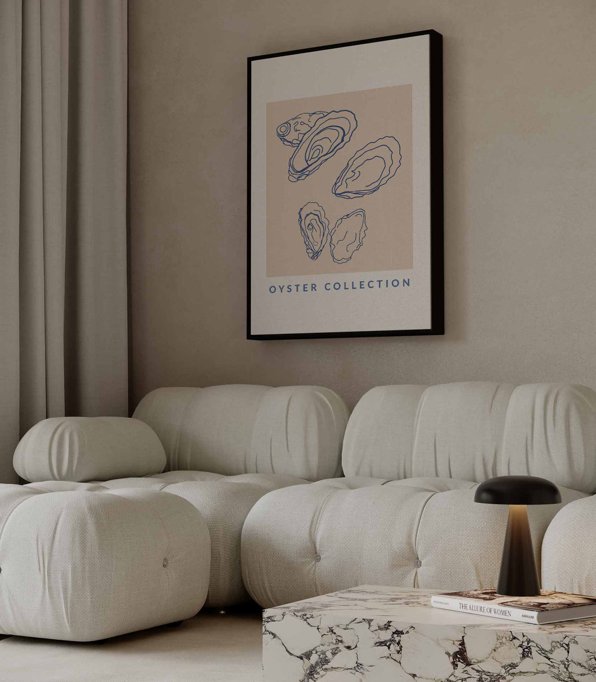 Oyster Collection Wanddecoratie – modern portret kunstwerk van WallArtistic