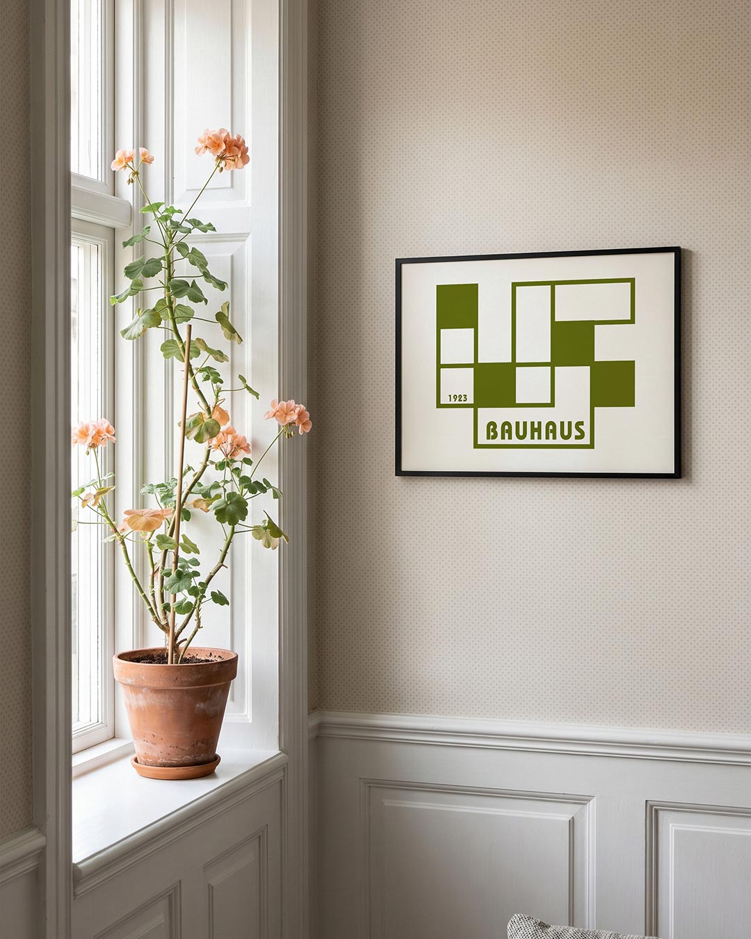 Vorm en balans – liggende Bauhaus poster voor aan de muur