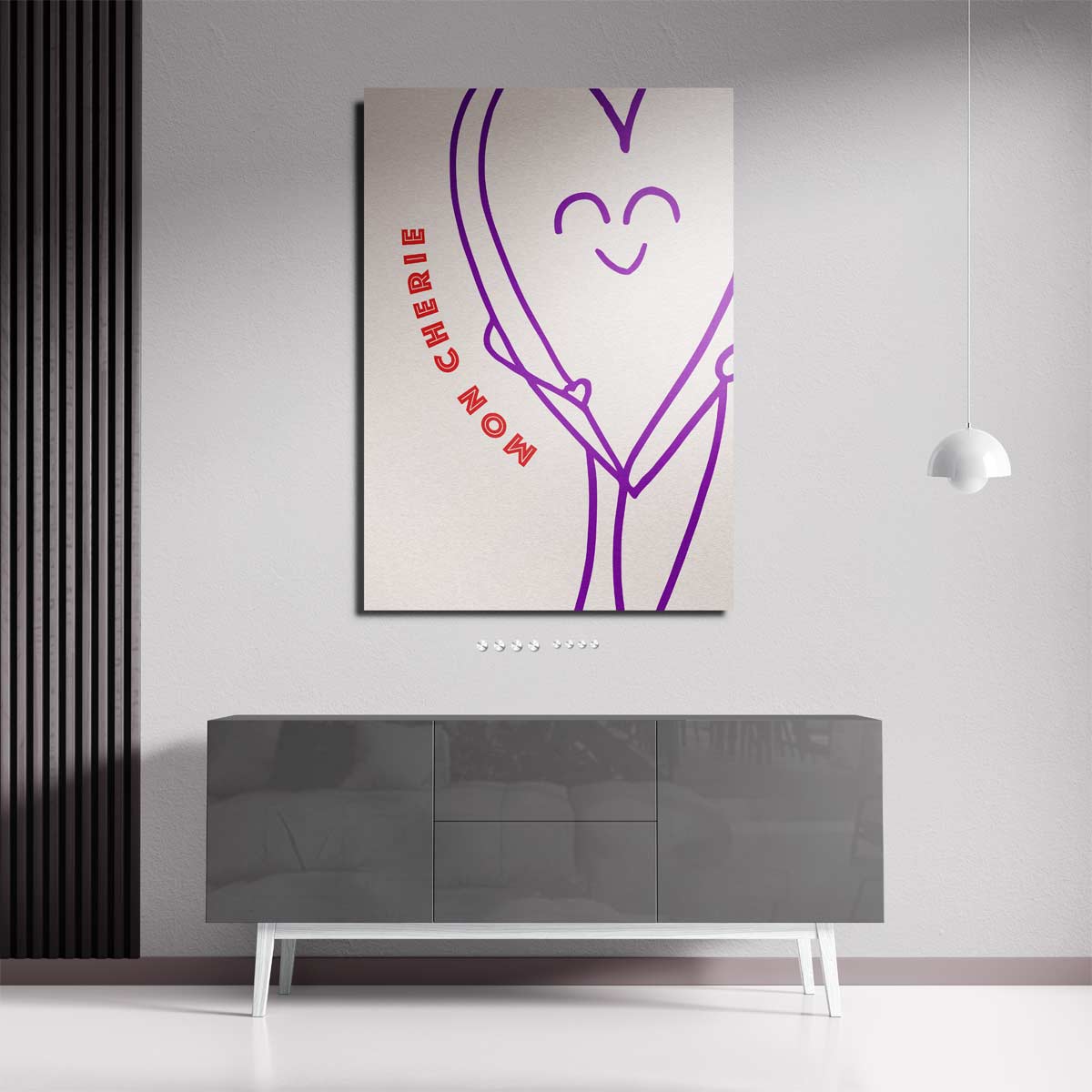 Mon Chérie – staande wandkunst voor woonkamer of interieur