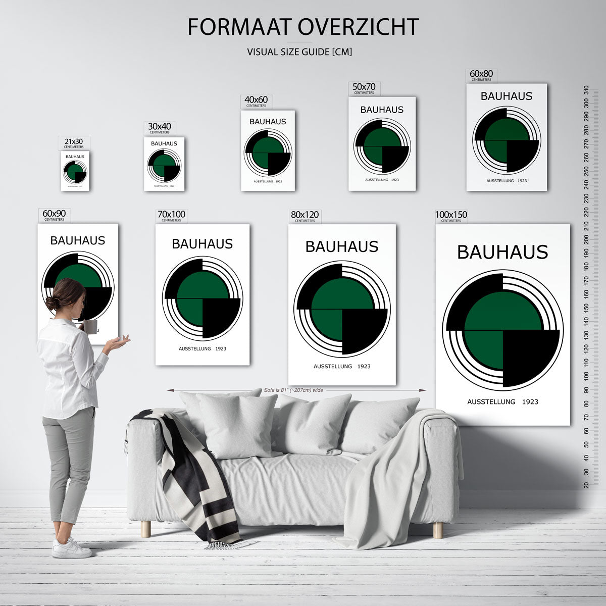 – Bauhaus poster als moderne geometrische wanddecoratie