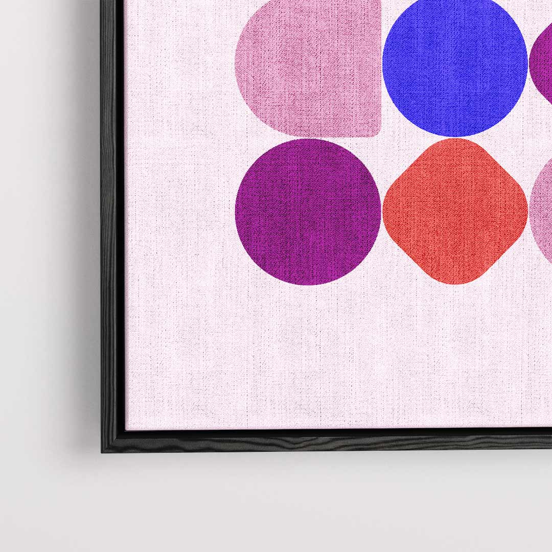 Kleurrijke Geometrische Compositie – dibond kunstwerk als wanddecoratie