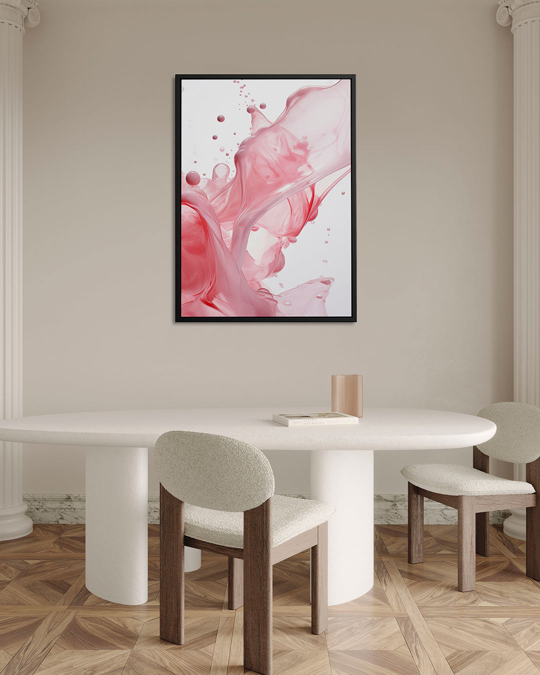 Vloeiende kleuren – Roze – alternatieve weergave van het kunstwerk