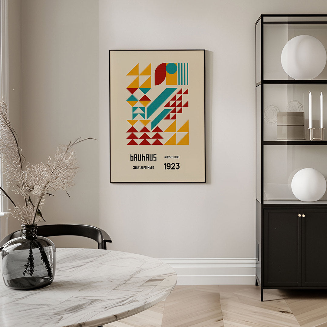 Vormen en vlakken – geometrische Bauhaus poster in staand formaat