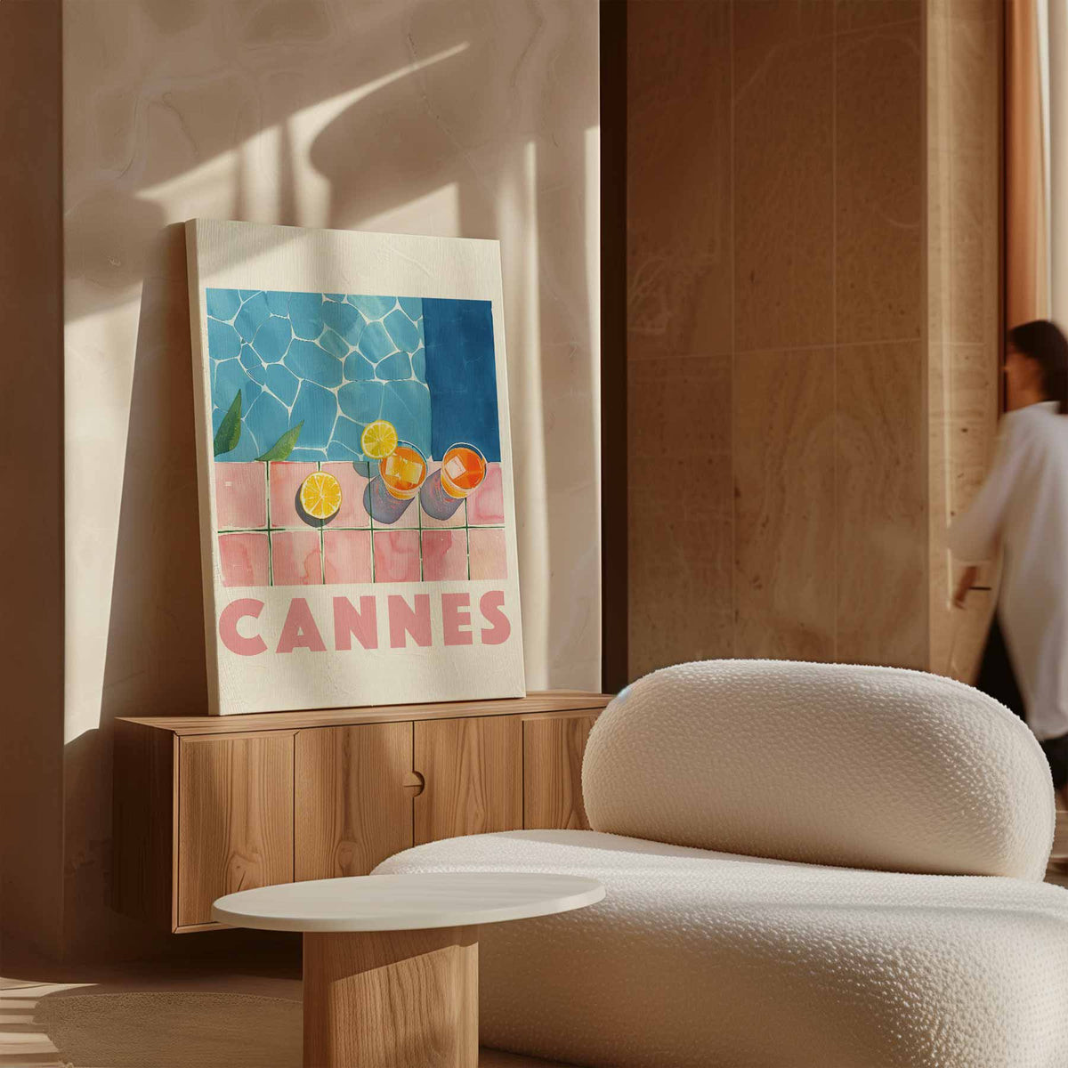 Zonnige Dagen in Cannes – plexiglas wanddecoratie in portret formaat