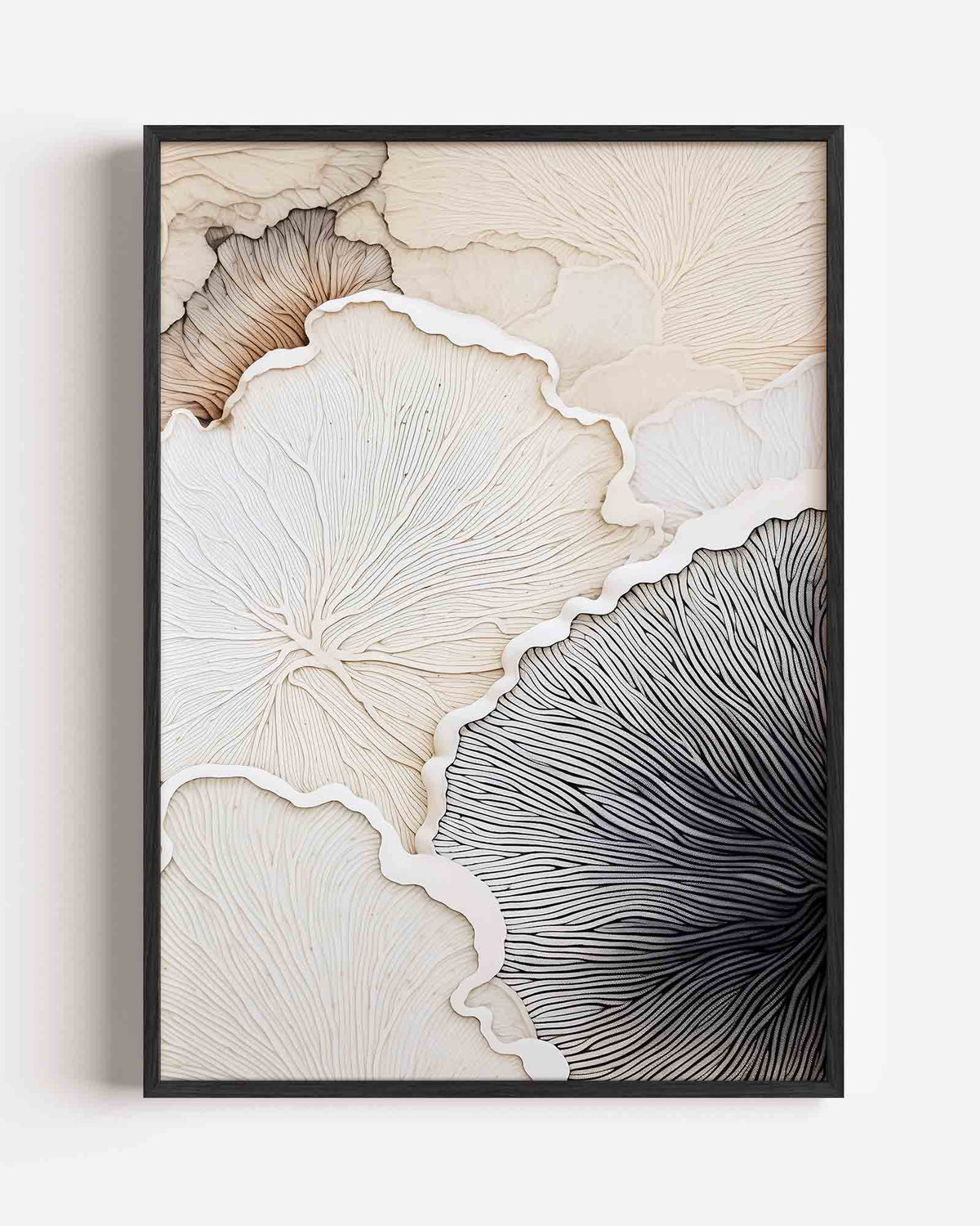 Golvende lijnen – zacht abstracte portret poster als wanddecoratie