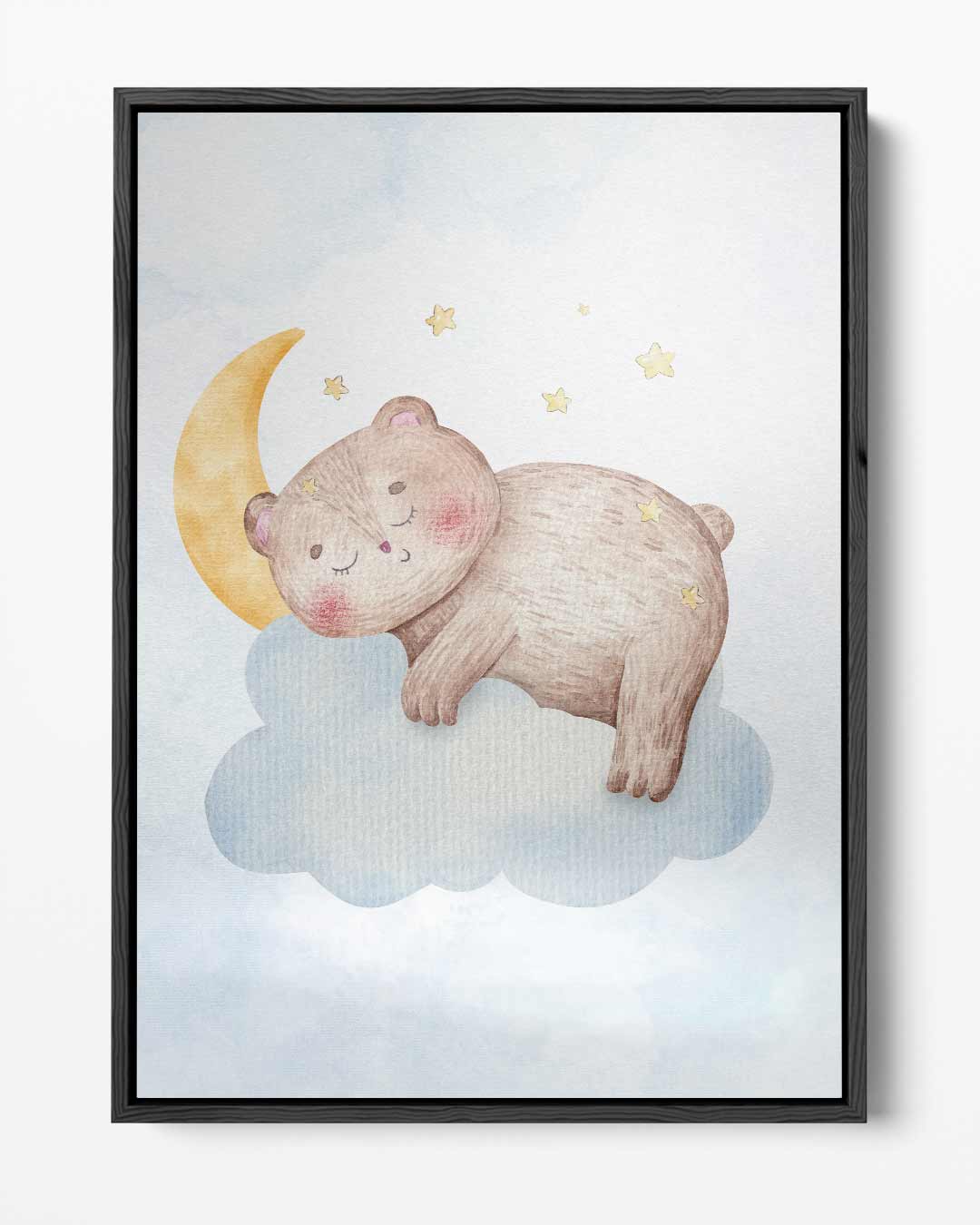 Slapende beer op wolk – portret kunstwerk als wanddecoratie