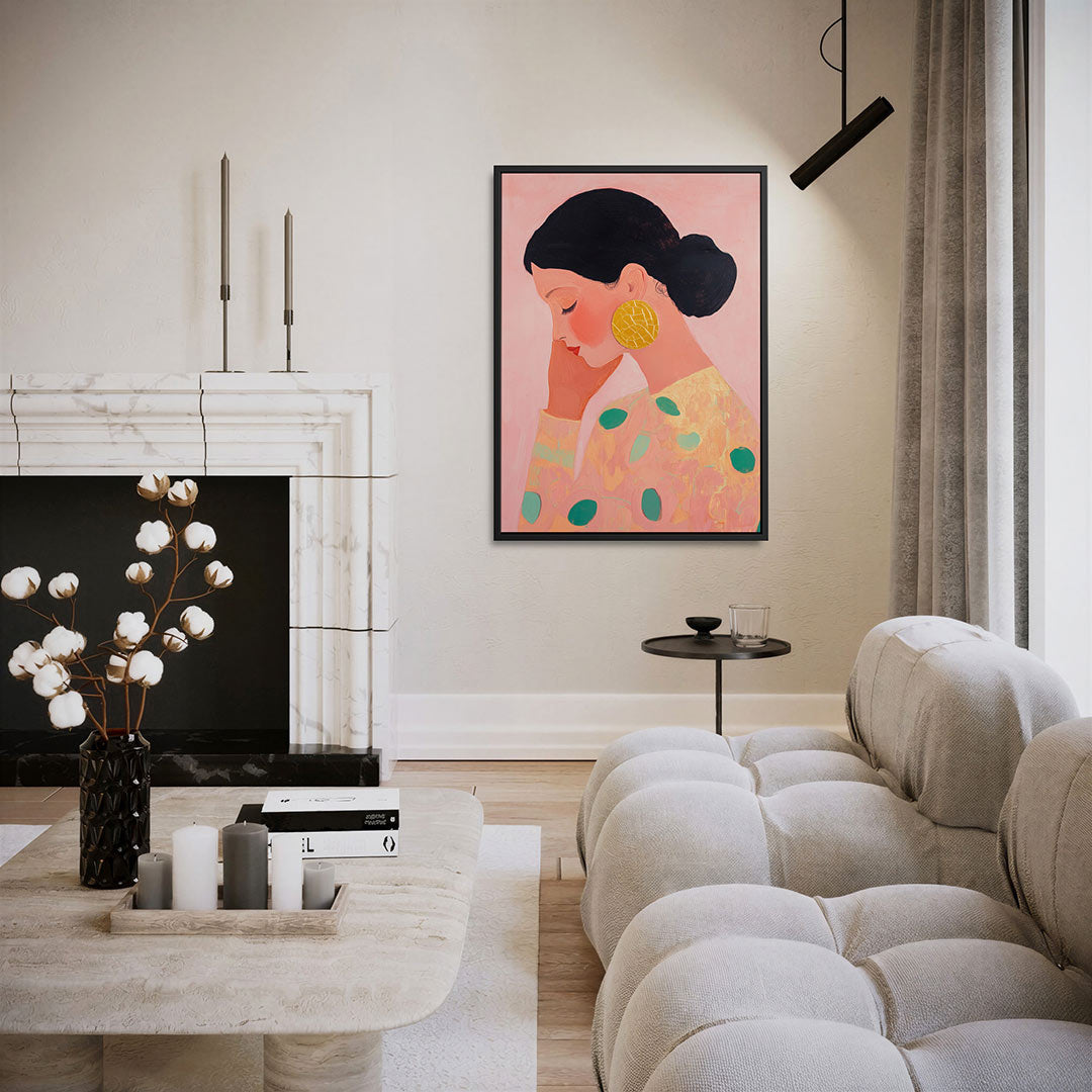 Vrouwelijk portret – staand wanddecoratie kunstwerk