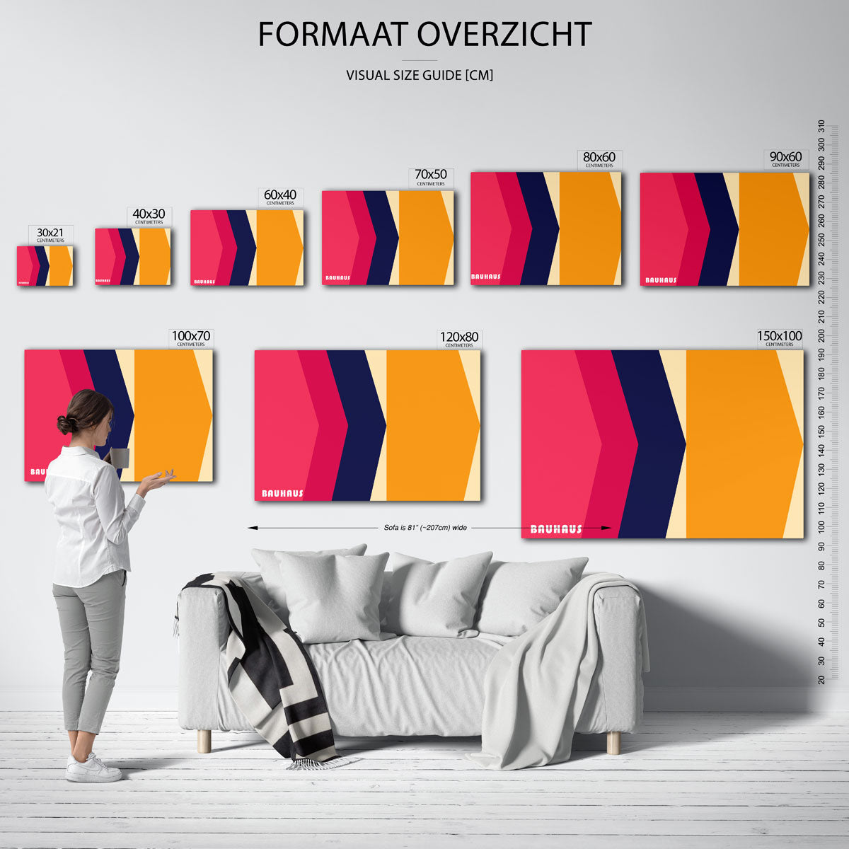Vorm en kleurvlakken – Bauhaus poster als geometrische wanddecoratie