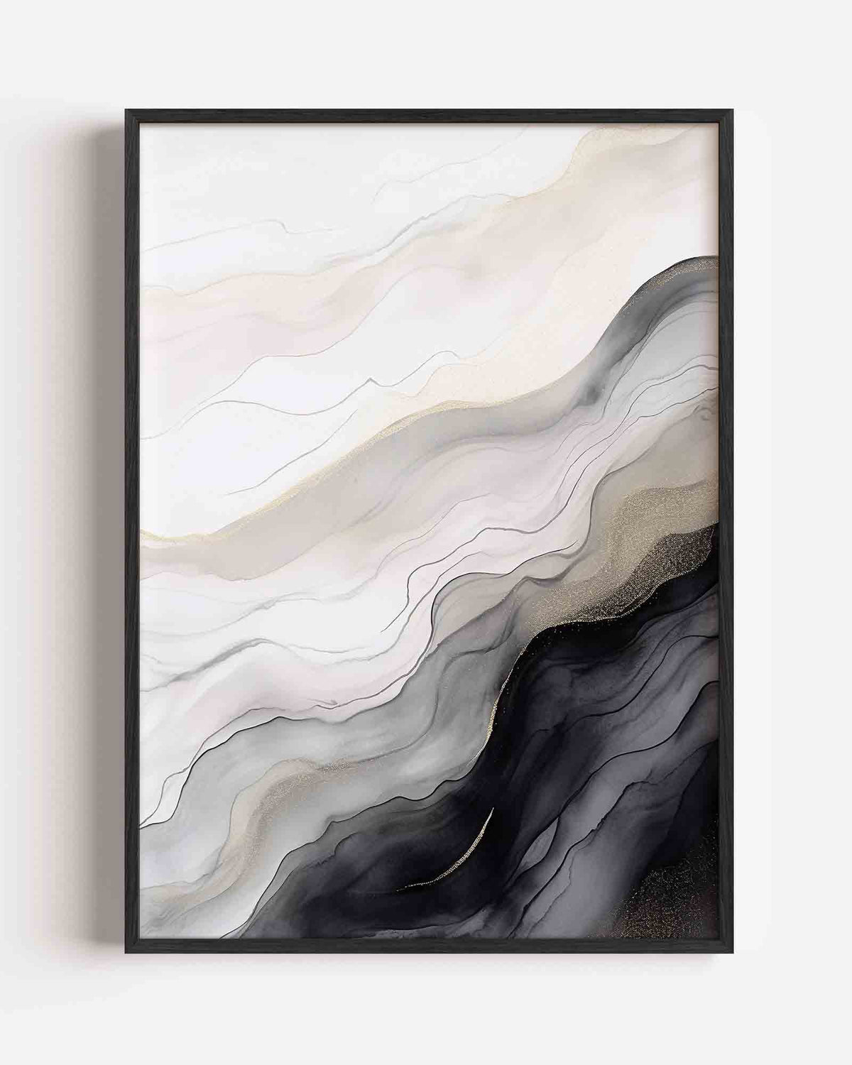 Golvende lijnen – zacht abstracte portret poster als wanddecoratie